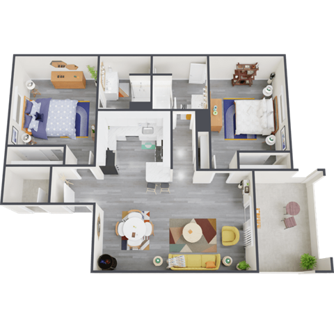a floor plan of the apartments